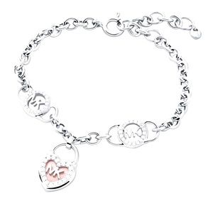 MICHAEL KORS SILVER CZ & PEARL
HEART PADLOCK LARIAT NECKLACE
MKC1561A6040 NIB